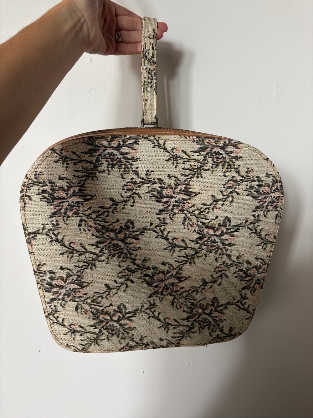 1960s Floral Tapestry Travel Case